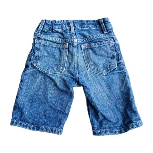 🛍 Blue Baby Gap Denim Jean Shorts 3 Years Distressed 100% Cotton Adjustable - Picture 2 of 4